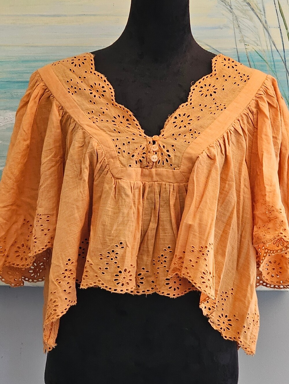 Free People Costa Eyelet Top